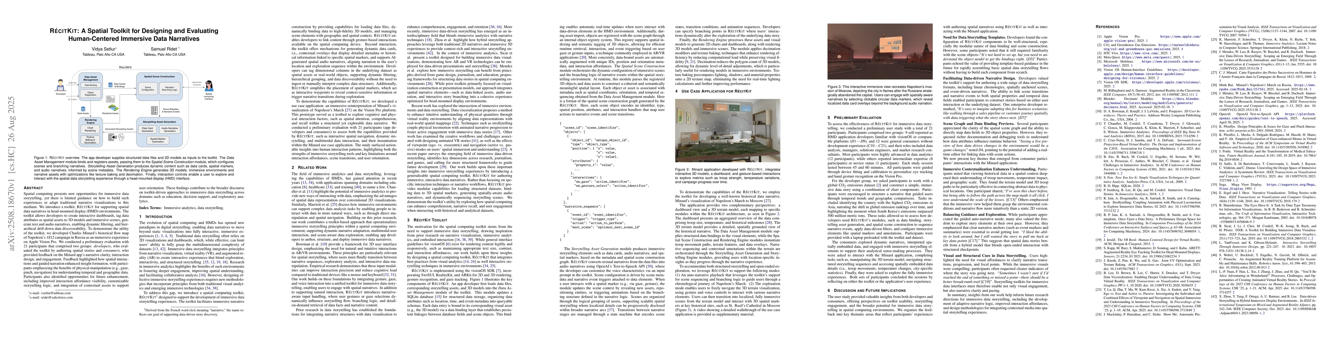 Thumbnail for RÉCITKIT: A Spatial Toolkit for Designing and Evaluating
  Human-Centered Immersive Data Narratives