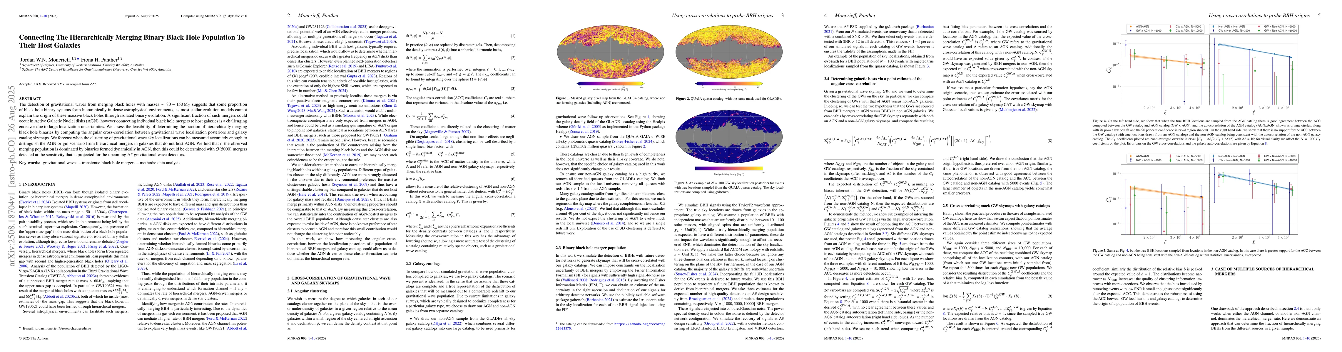 Thumbnail for Connecting The Hierarchically Merging Binary Black Hole Population To
  Their Host Galaxies