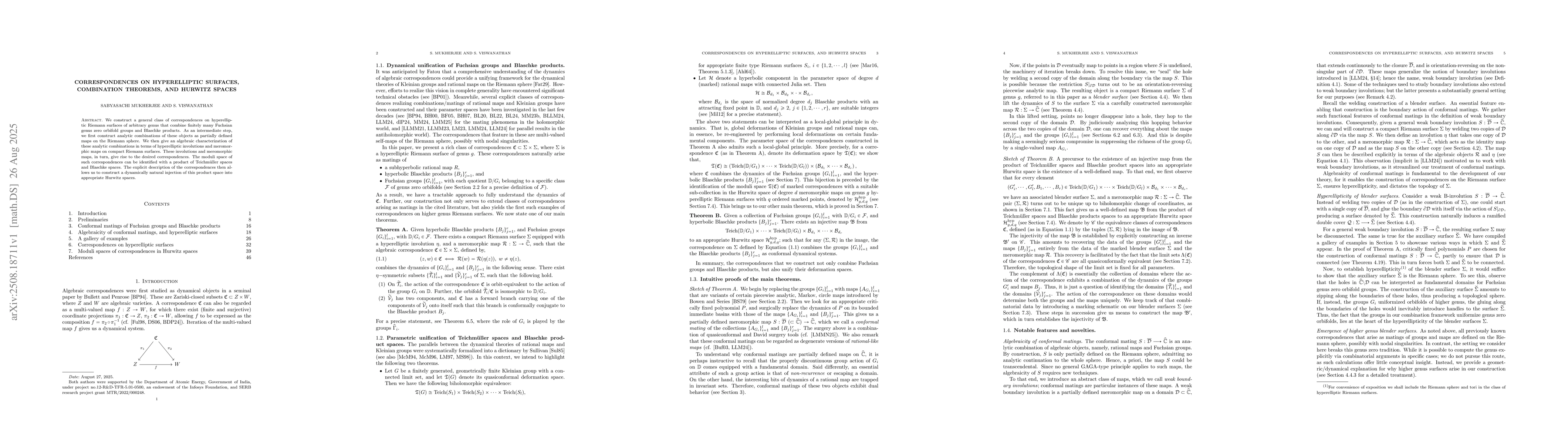 Thumbnail for Correspondences on hyperelliptic surfaces, combination theorems, and
  Hurwitz spaces