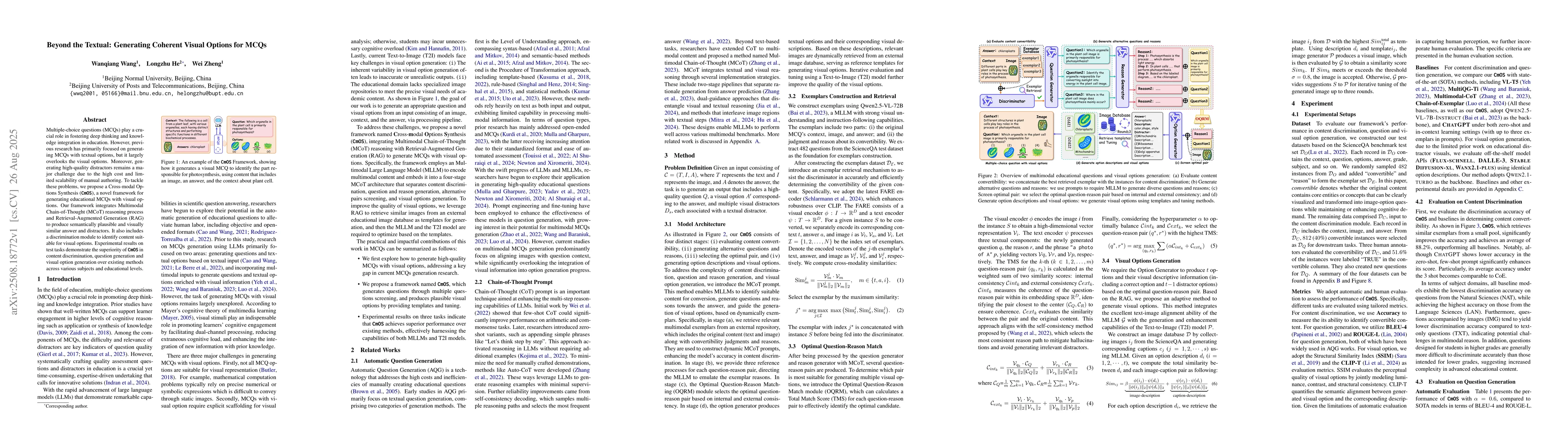 Thumbnail for Beyond the Textual: Generating Coherent Visual Options for MCQs