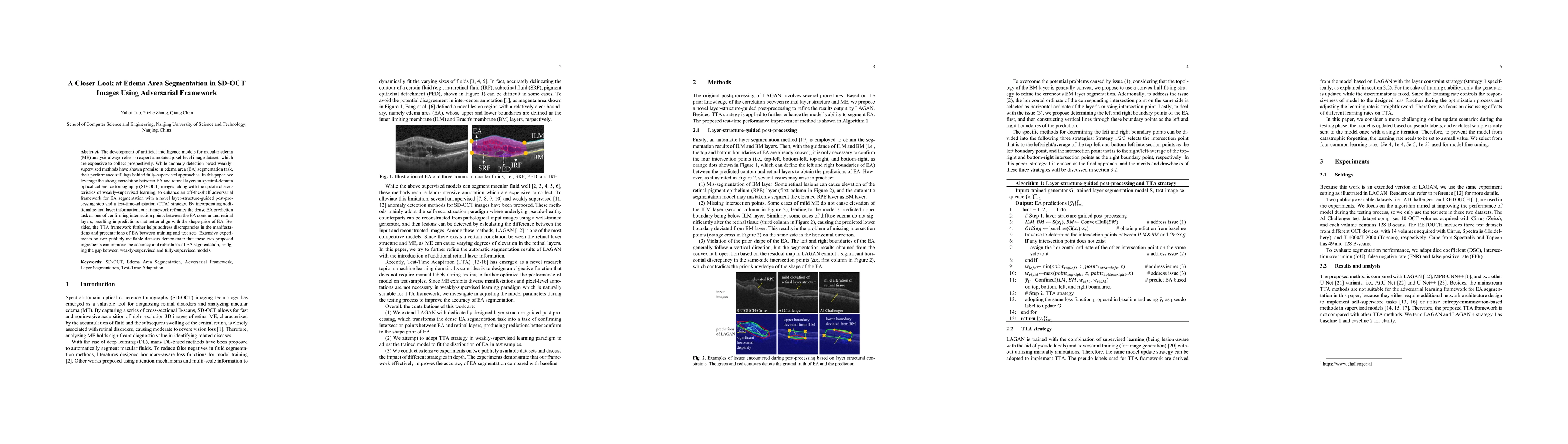 Thumbnail for A Closer Look at Edema Area Segmentation in SD-OCT Images Using
  Adversarial Framework