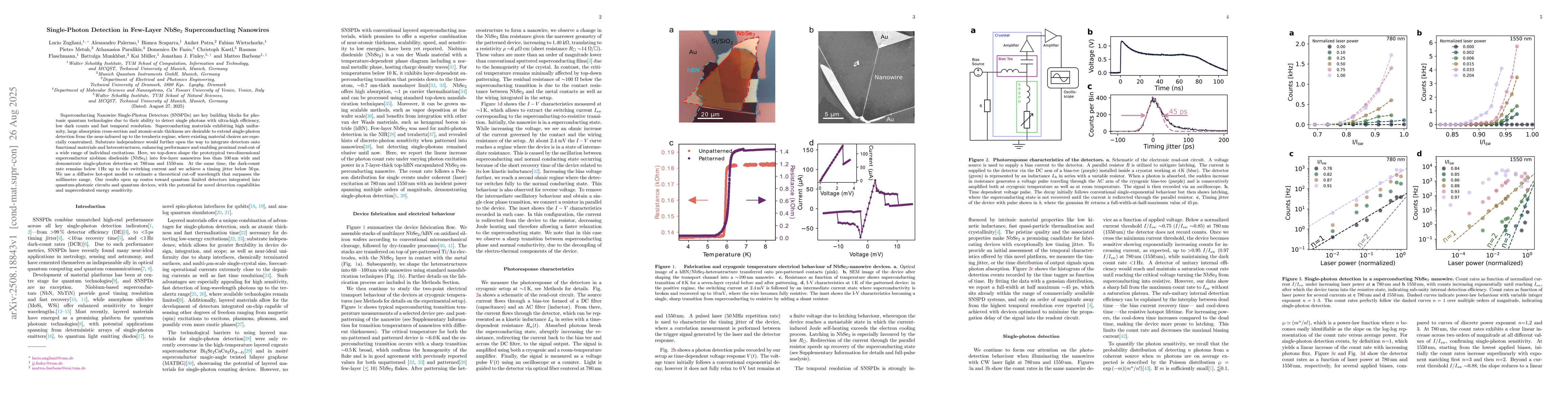 Thumbnail for Single-Photon Detection in Few-Layer NbSe$_2$ Superconducting Nanowires