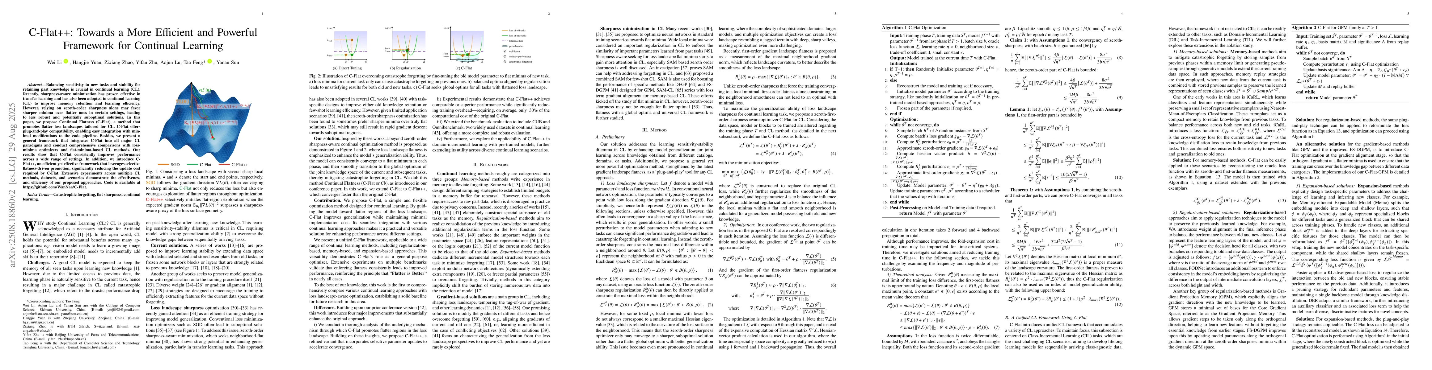 Thumbnail for C-Flat++: Towards a More Efficient and Powerful Framework for Continual
  Learning
