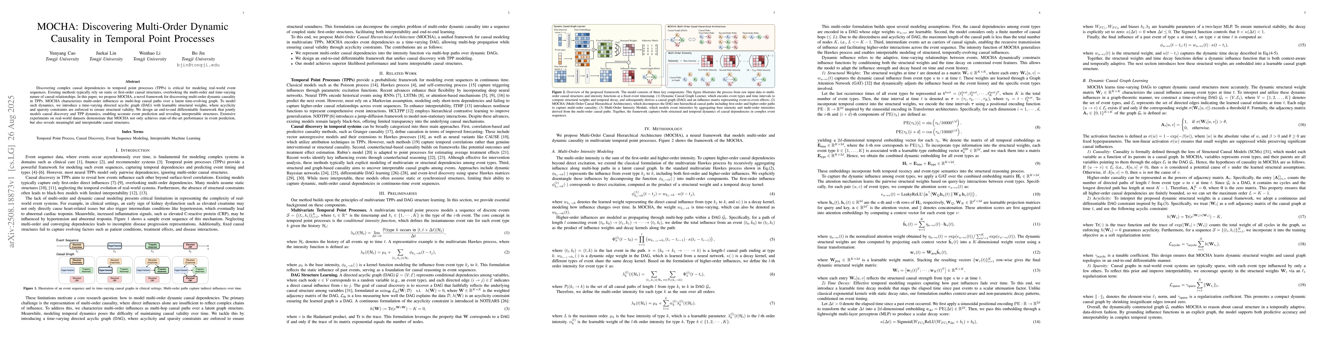 Thumbnail for MOCHA: Discovering Multi-Order Dynamic Causality in Temporal Point
  Processes