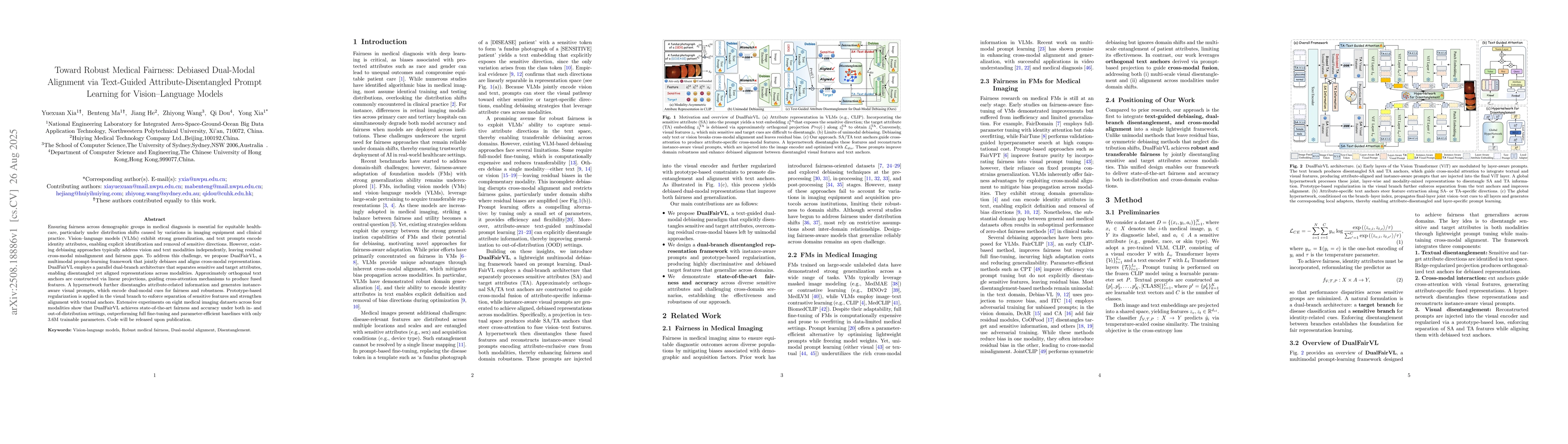 Thumbnail for Toward Robust Medical Fairness: Debiased Dual-Modal Alignment via
  Text-Guided Attribute-Disentangled Prompt Learning for Vision-Language Models