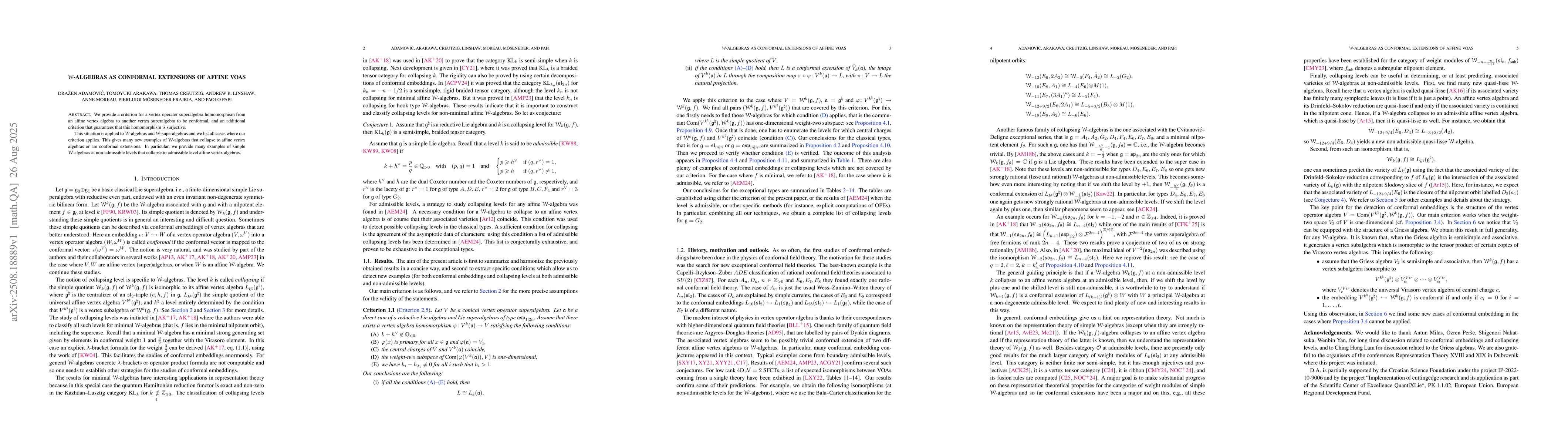 Thumbnail for W-algebras as conformal extensions of affine VOAs