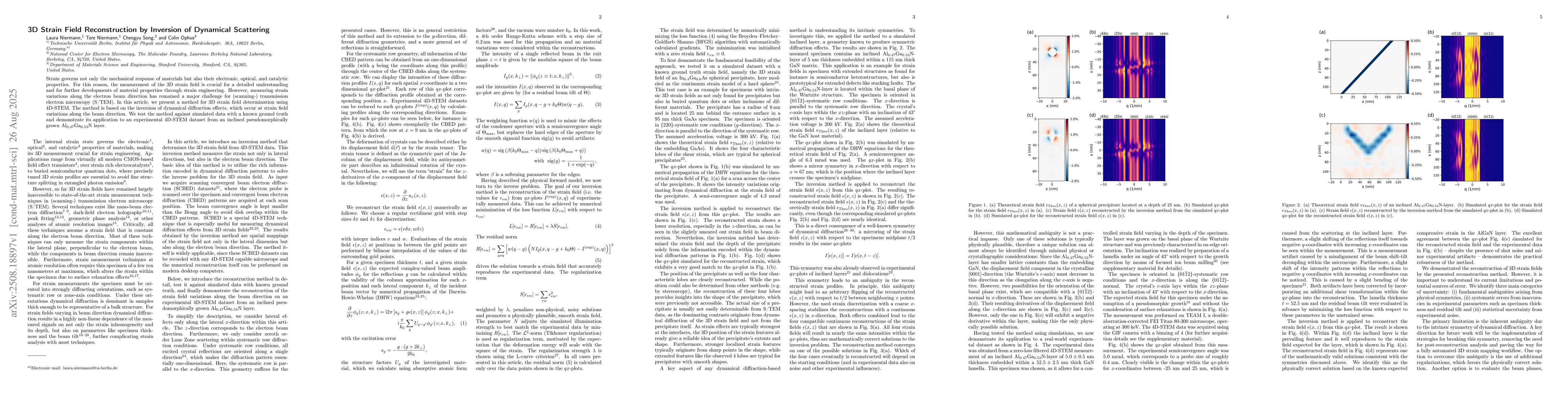 Thumbnail for 3D Strain Field Reconstruction by Inversion of Dynamical Scattering