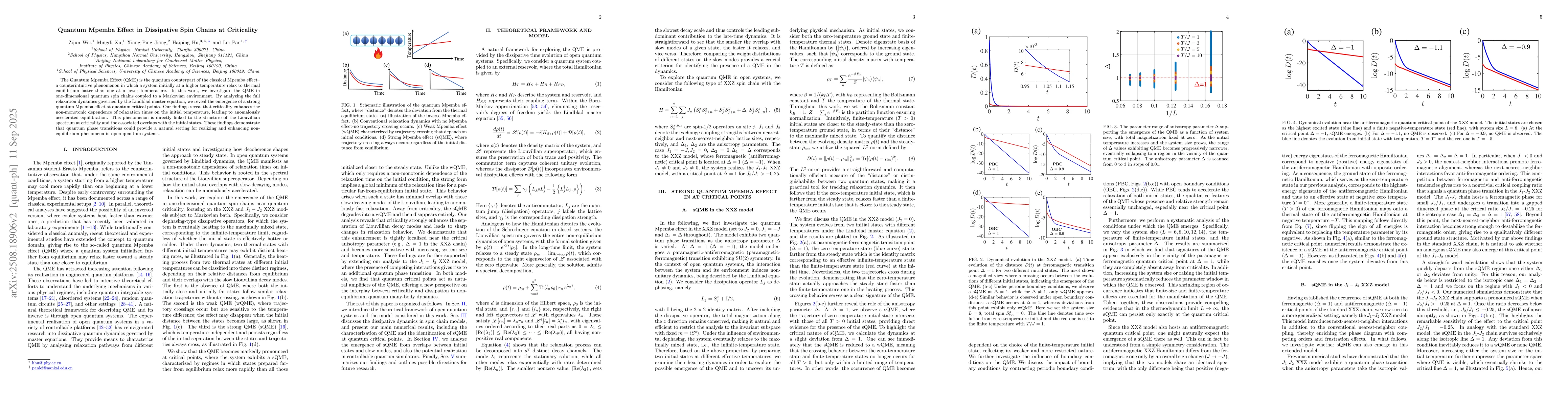 Thumbnail for Quantum Mpemba Effect in Dissipative Spin Chains at Criticality
