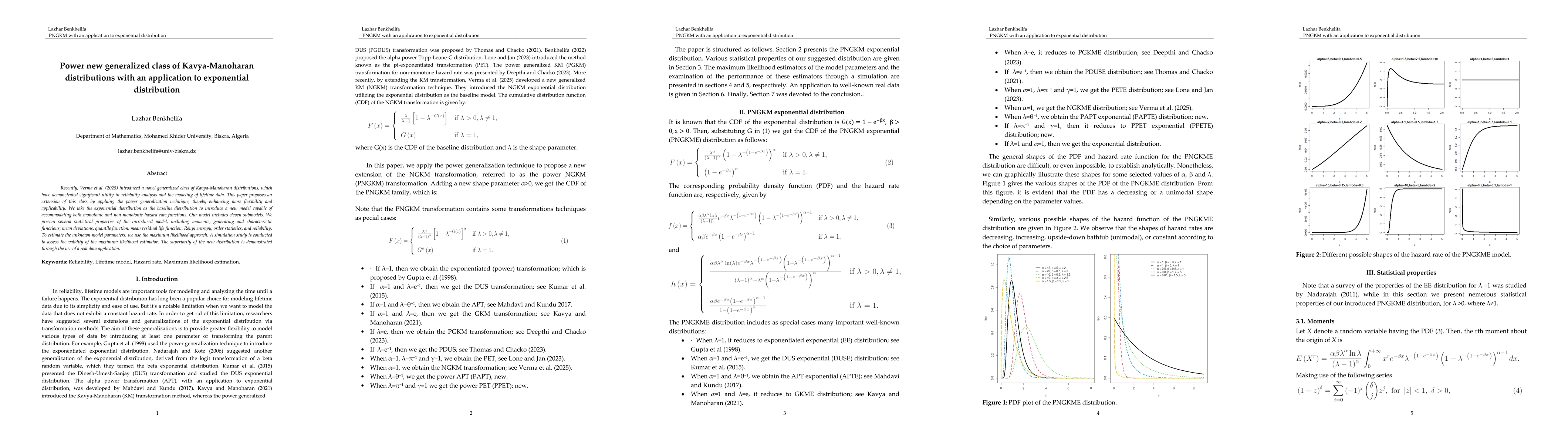 Thumbnail for Power new generalized class of Kavya-Manoharan distributions with an
  application to exponential distribution