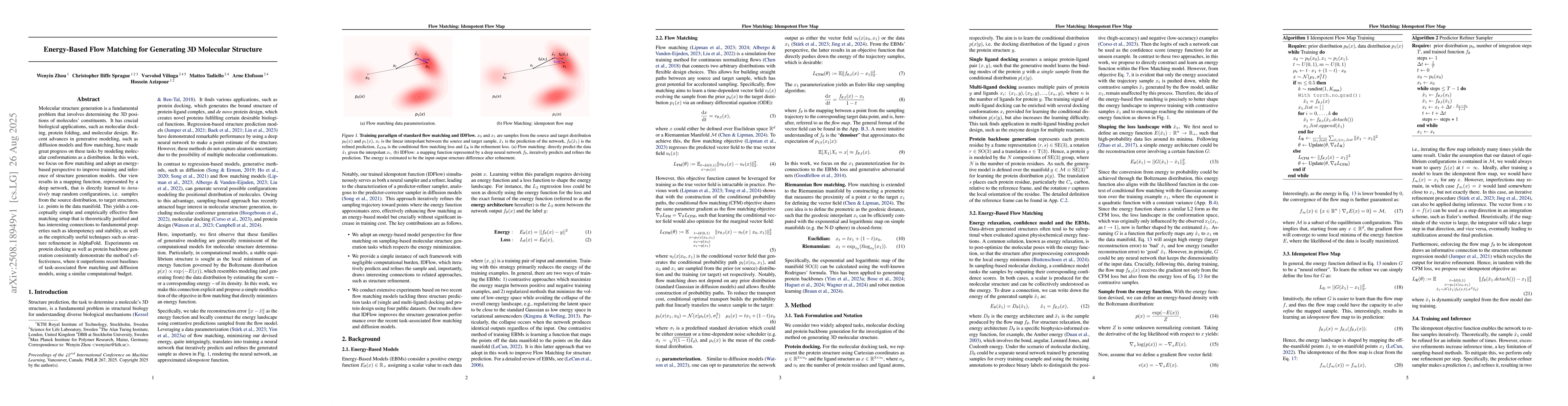 Thumbnail for Energy-Based Flow Matching for Generating 3D Molecular Structure
