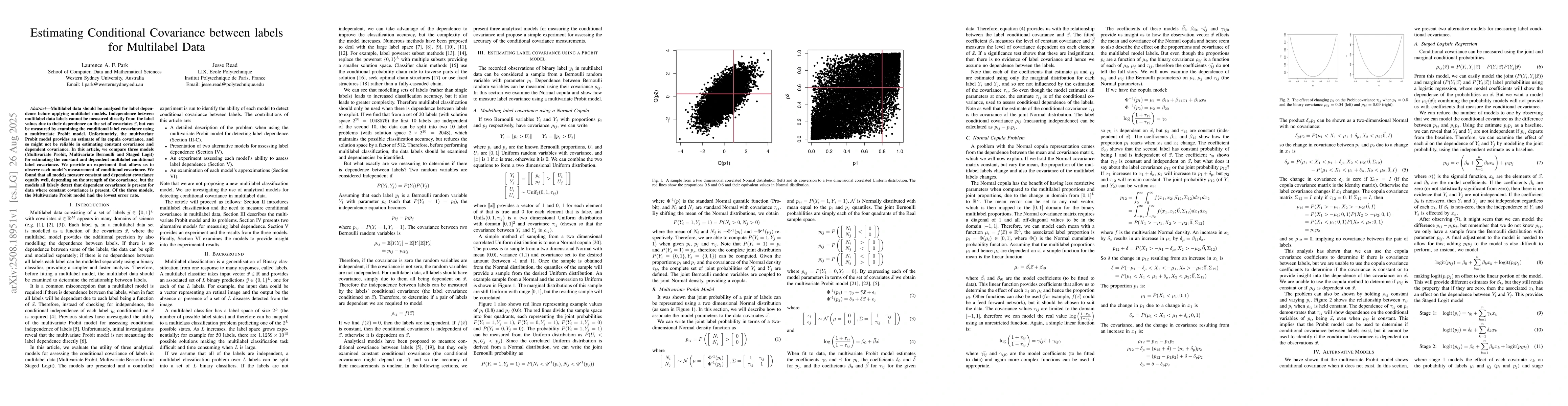 Thumbnail for Estimating Conditional Covariance between labels for Multilabel Data