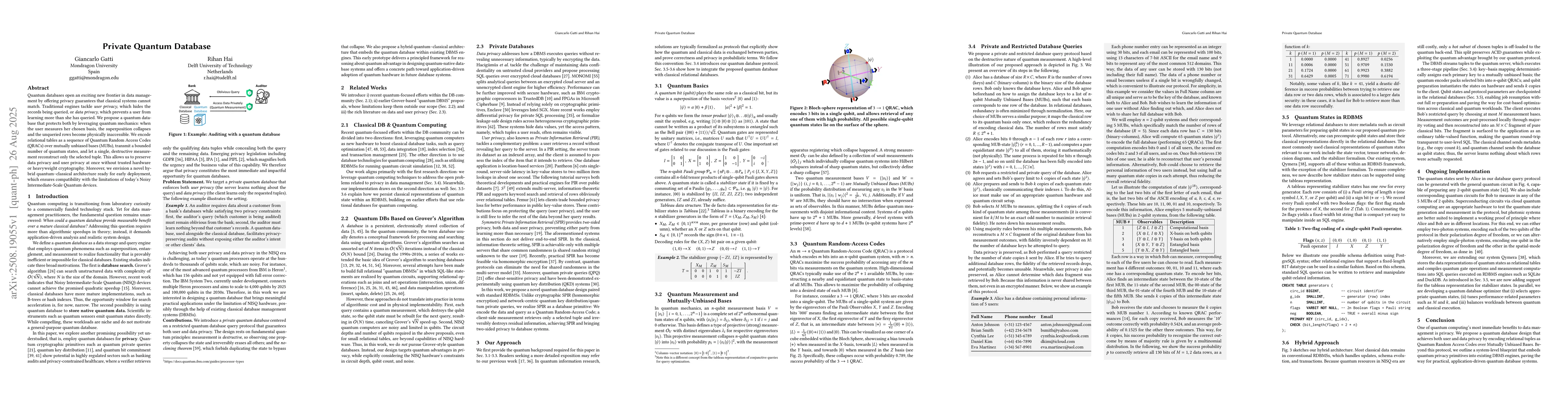 Thumbnail for Private Quantum Database