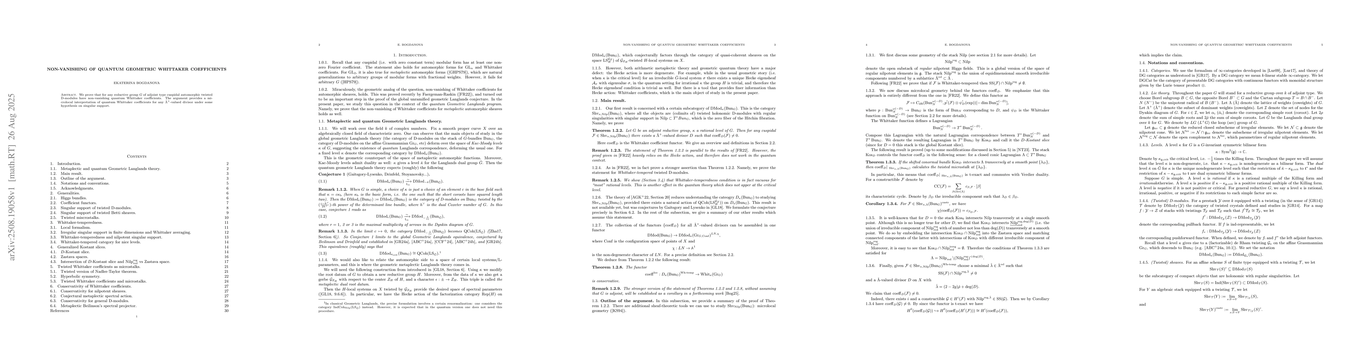 Thumbnail for Non-vanishing of quantum geometric Whittaker coefficients