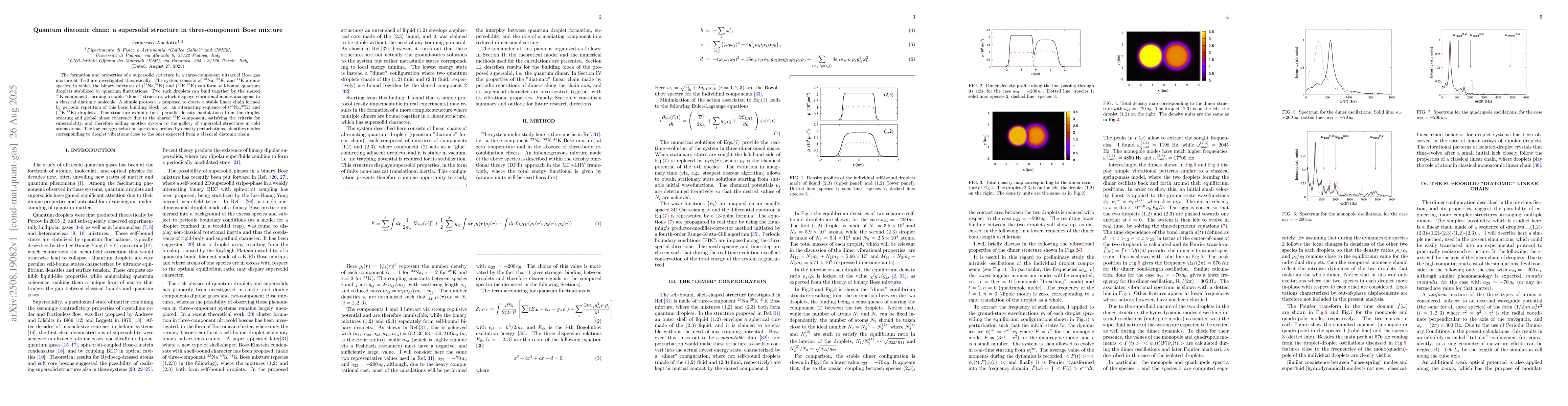 Thumbnail for Quantum diatomic chain: a supersolid structure in three-component Bose
  mixture