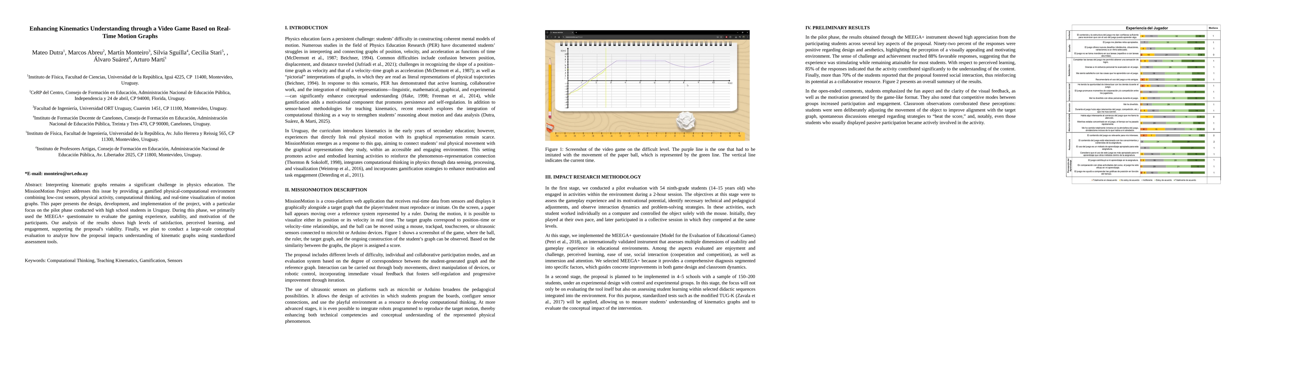 Thumbnail for Enhancing Kinematics Understanding through a Video Game Based on
  Real-Time Motion Graphs