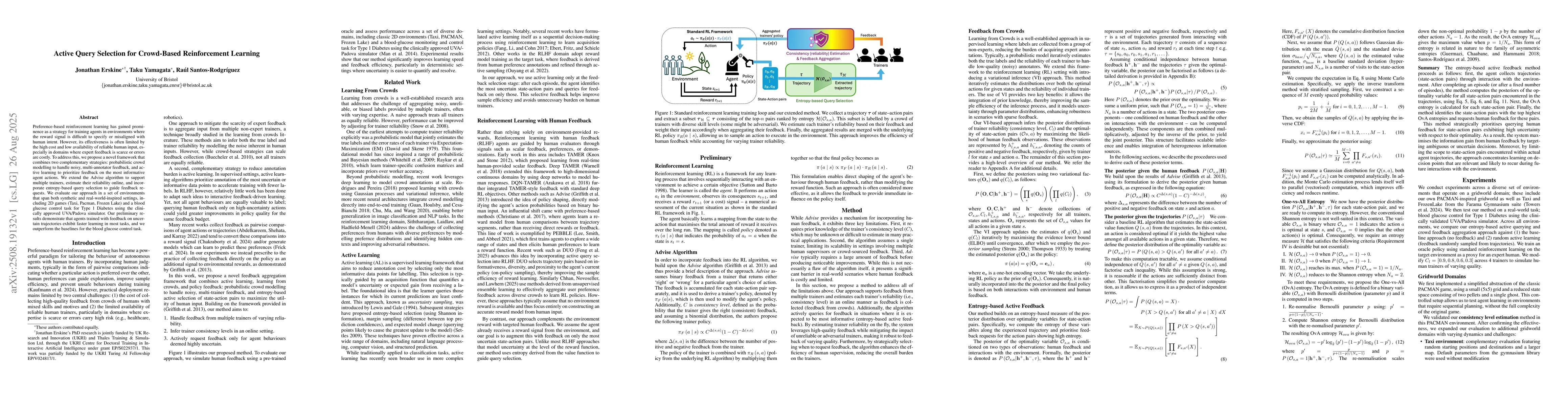 Thumbnail for Active Query Selection for Crowd-Based Reinforcement Learning