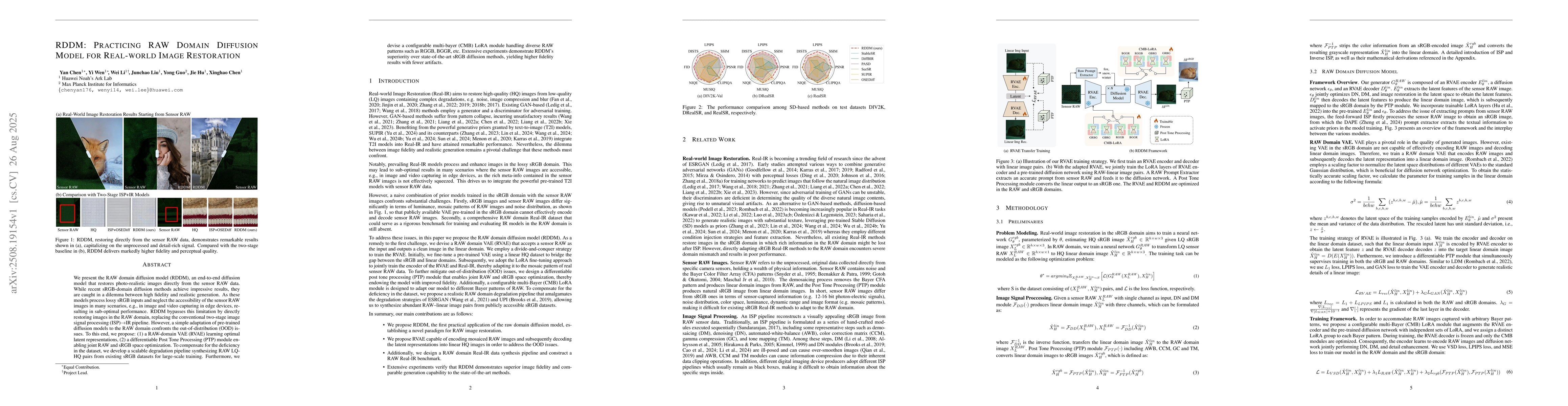 Thumbnail for RDDM: Practicing RAW Domain Diffusion Model for Real-world Image
  Restoration