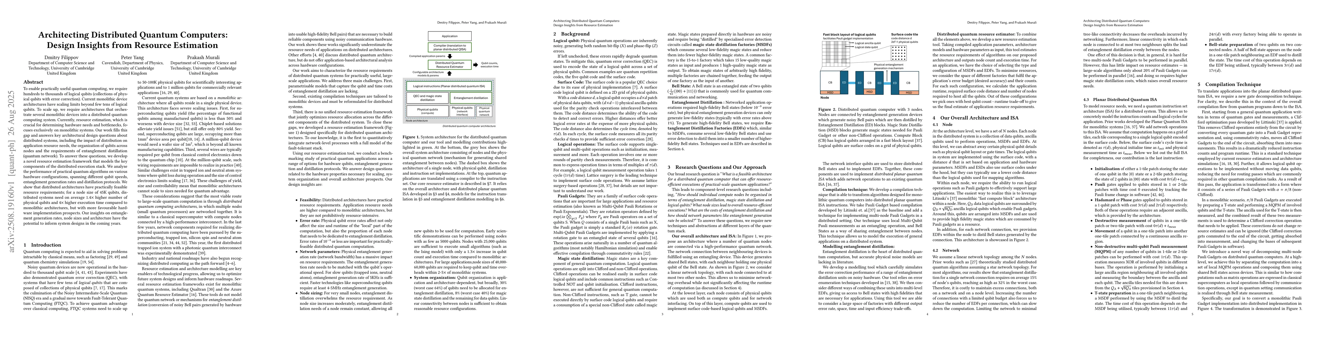 Thumbnail for Architecting Distributed Quantum Computers: Design Insights from
  Resource Estimation