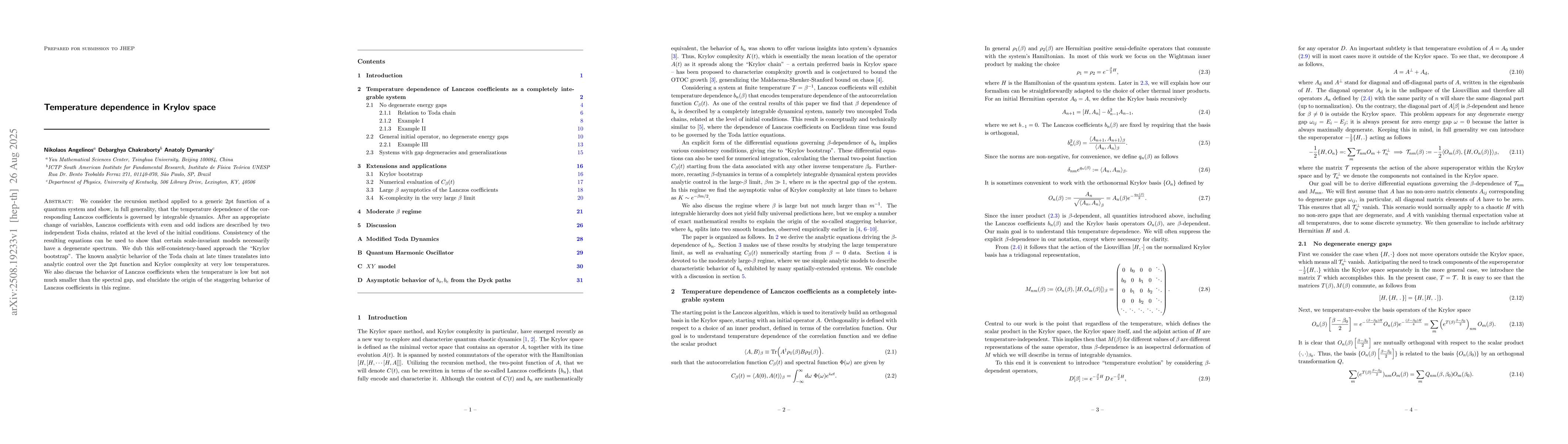 Thumbnail for Temperature dependence in Krylov space