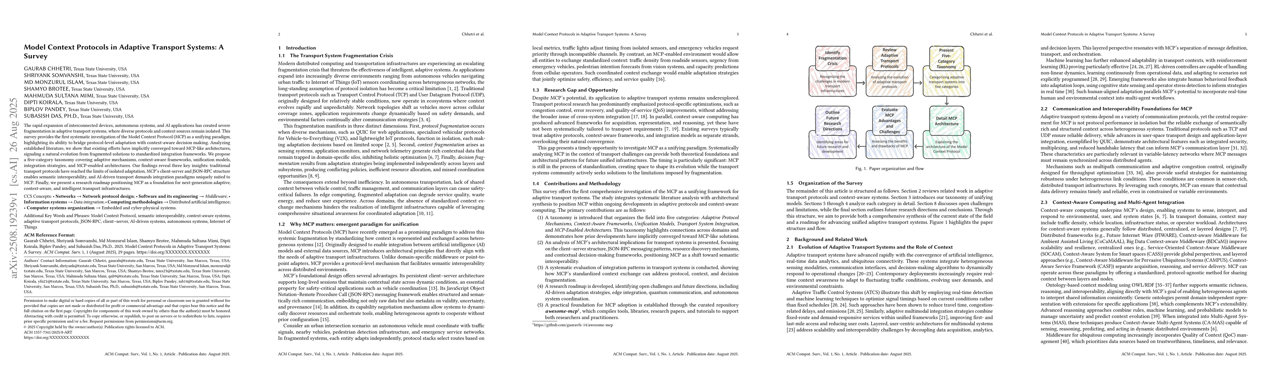 Thumbnail for Model Context Protocols in Adaptive Transport Systems: A Survey