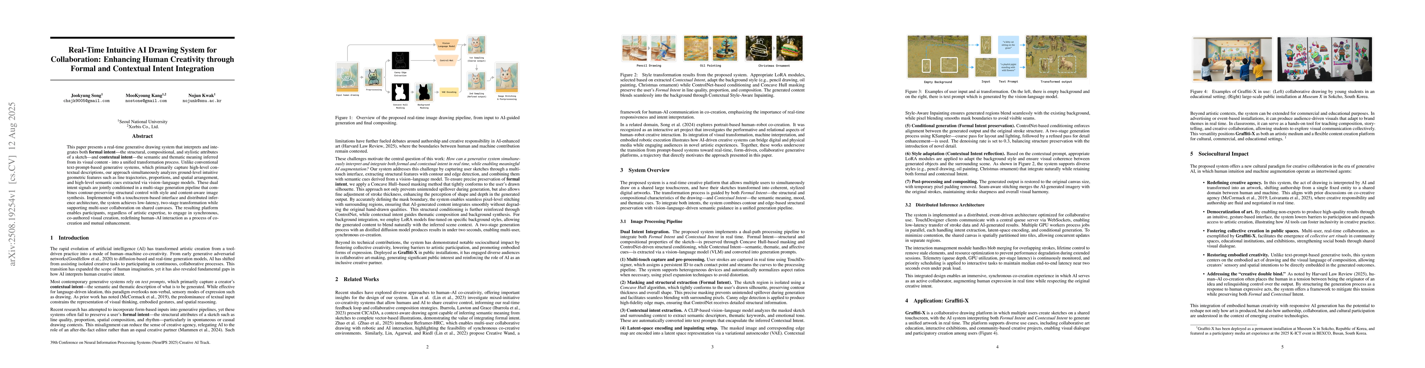 Thumbnail for Real-Time Intuitive AI Drawing System for Collaboration: Enhancing Human
  Creativity through Formal and Contextual Intent Integration