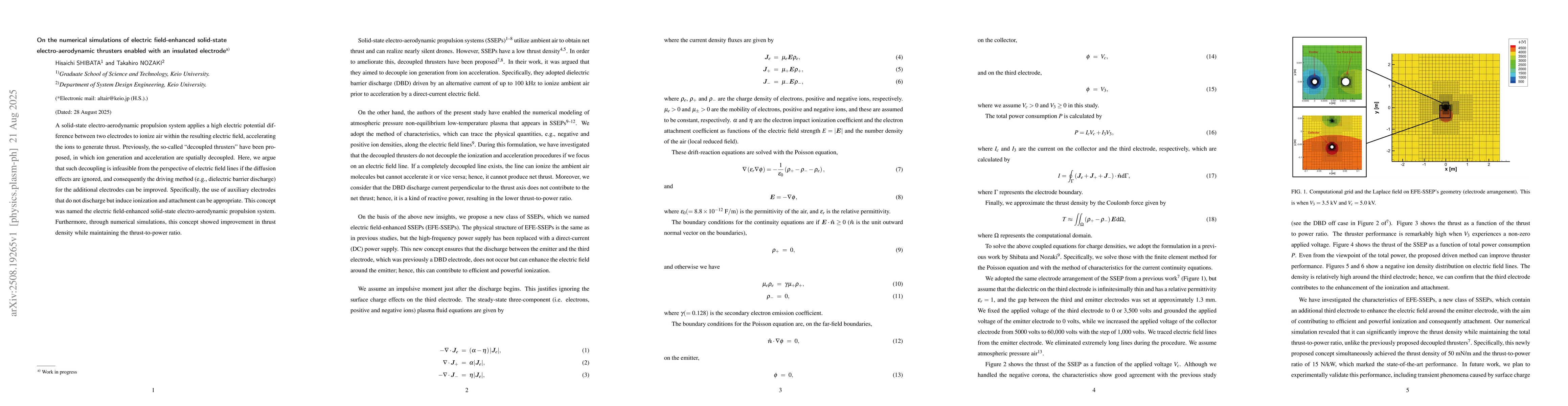 Thumbnail for On the numerical simulations of electric field-enhanced solid-state
  electro-aerodynamic thrusters enabled with an insulated electrode