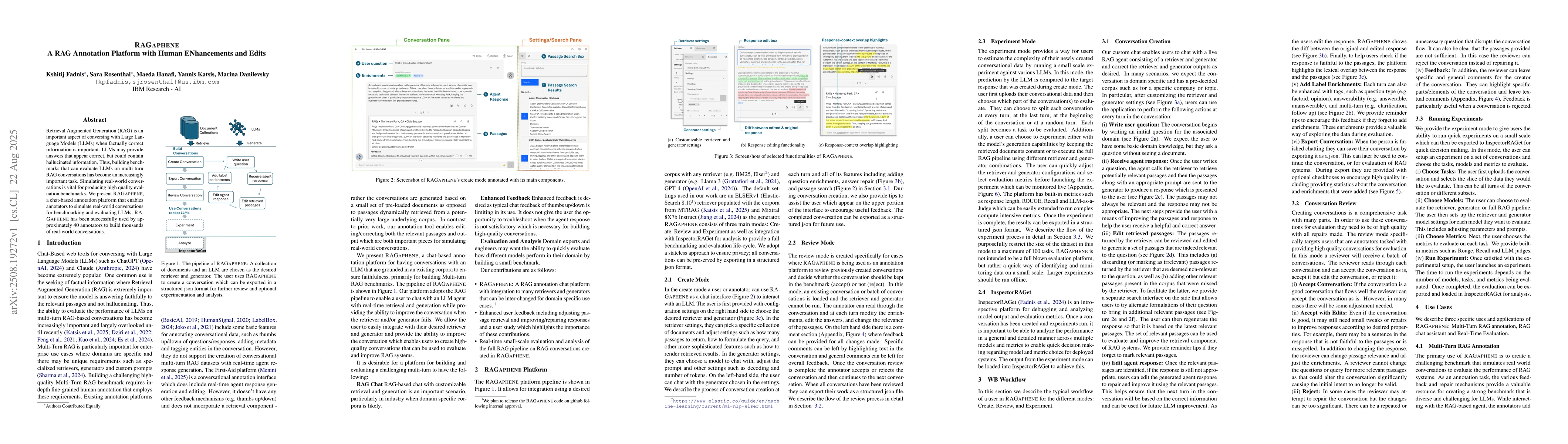 Thumbnail for RAGAPHENE: A RAG Annotation Platform with Human Enhancements and Edits