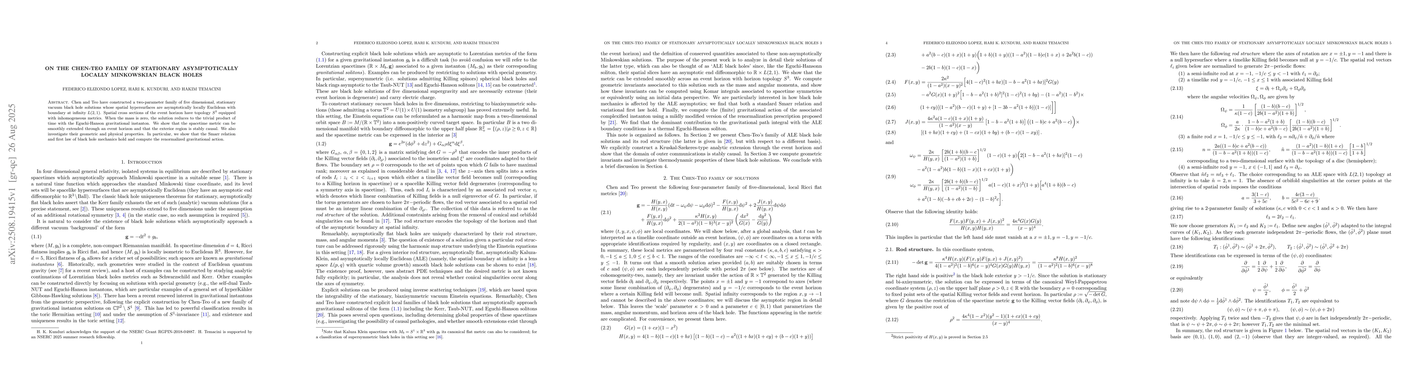 Thumbnail for On the Chen-Teo family of stationary asymptotically locally Minkowskian
  black holes
