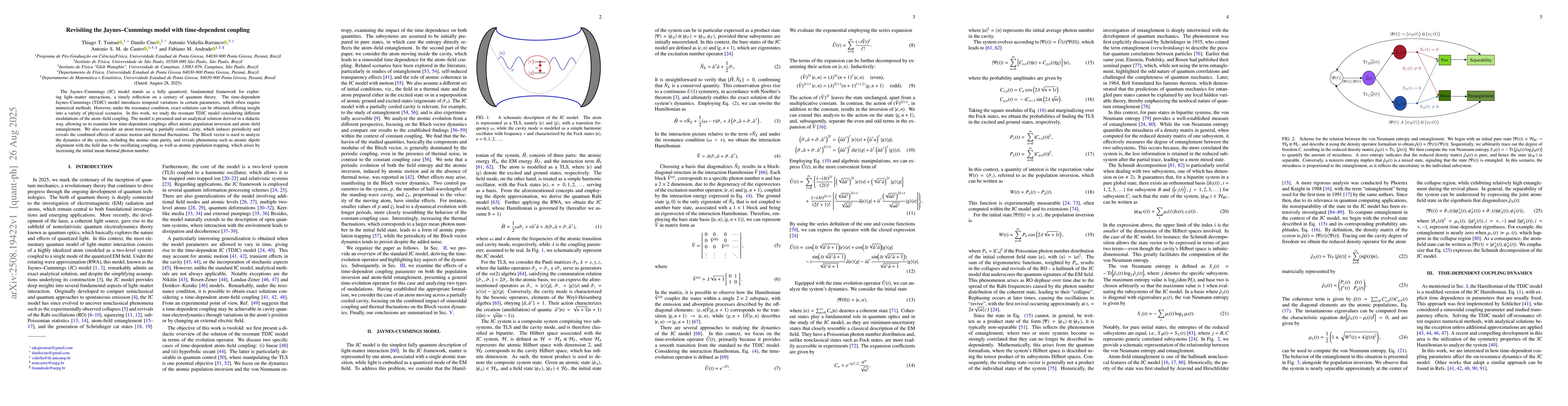 Thumbnail for Revisiting the Jaynes-Cummings model with time-dependent coupling