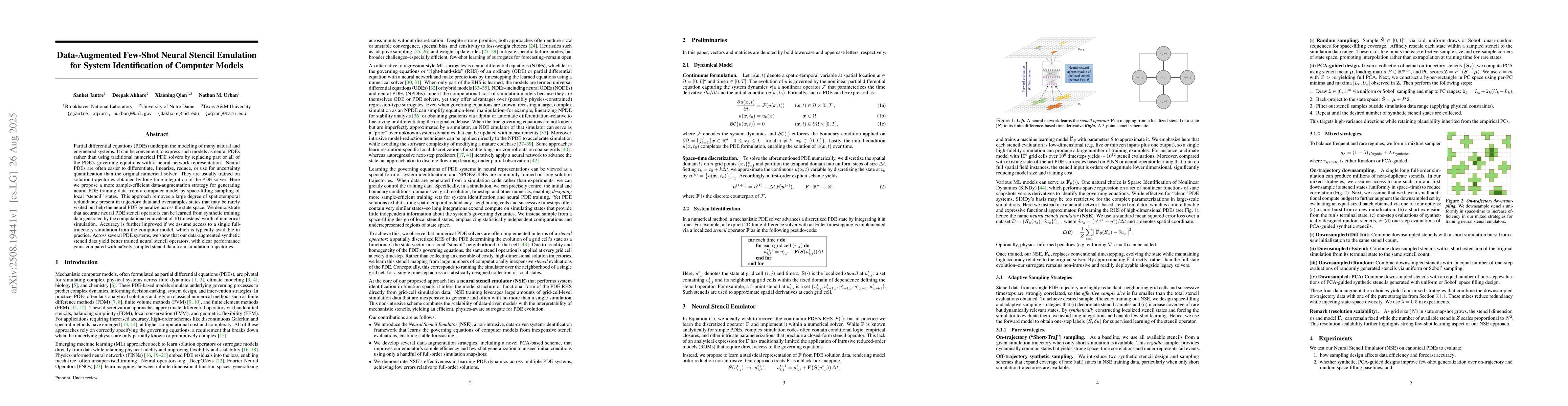 Thumbnail for Data-Augmented Few-Shot Neural Stencil Emulation for System
  Identification of Computer Models