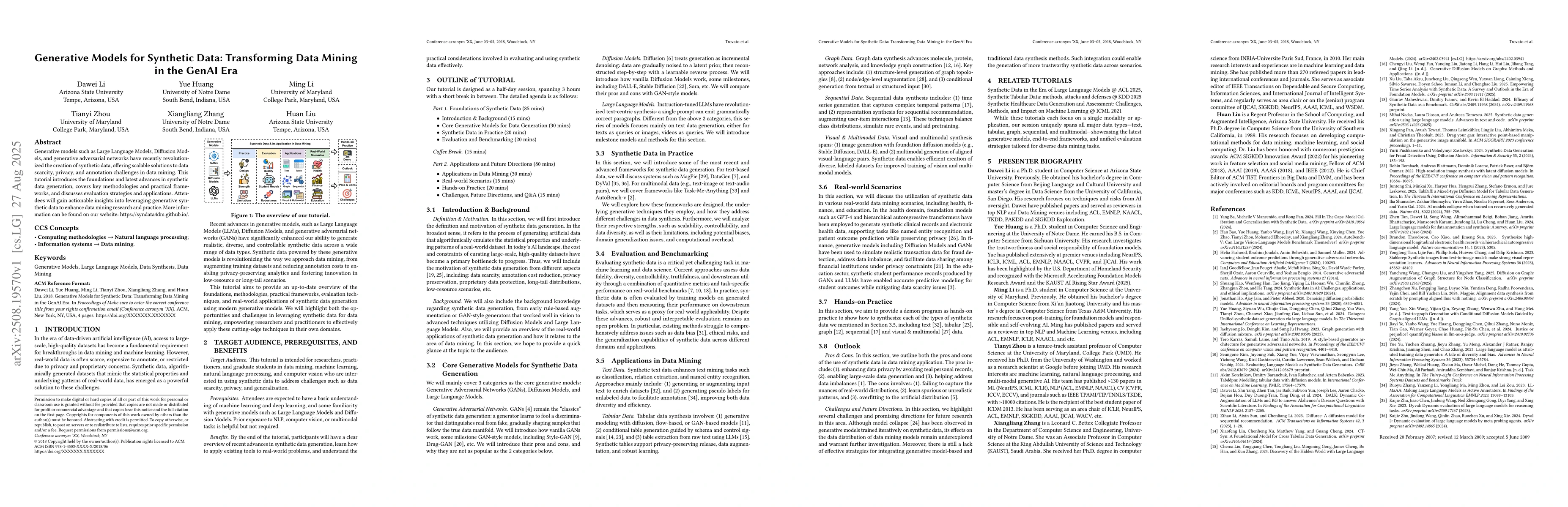 Thumbnail for Generative Models for Synthetic Data: Transforming Data Mining in the
  GenAI Era