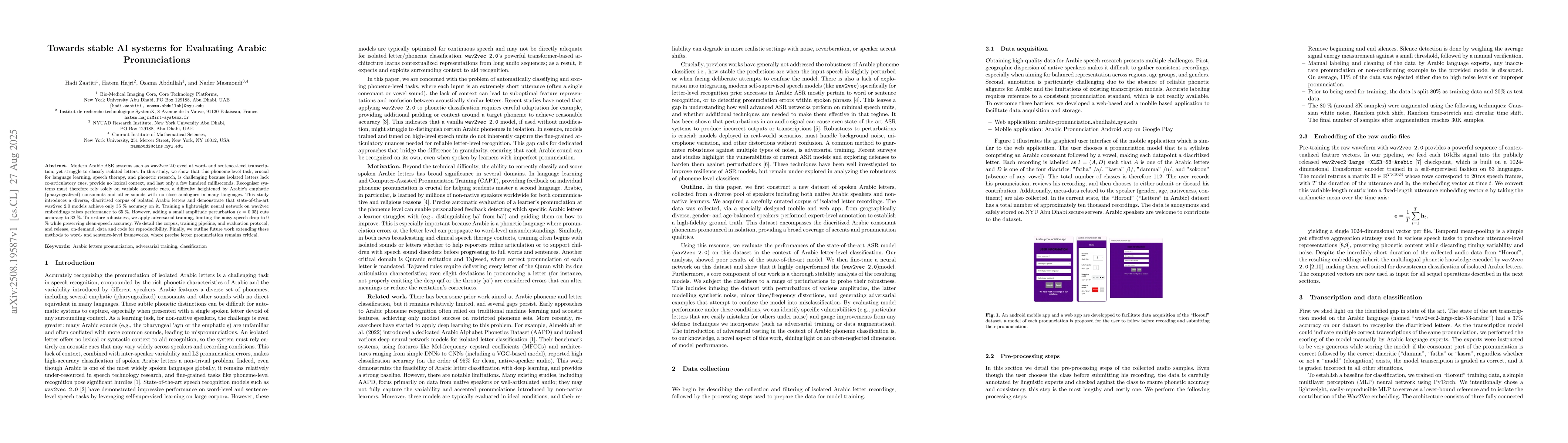 Thumbnail for Towards stable AI systems for Evaluating Arabic Pronunciations
