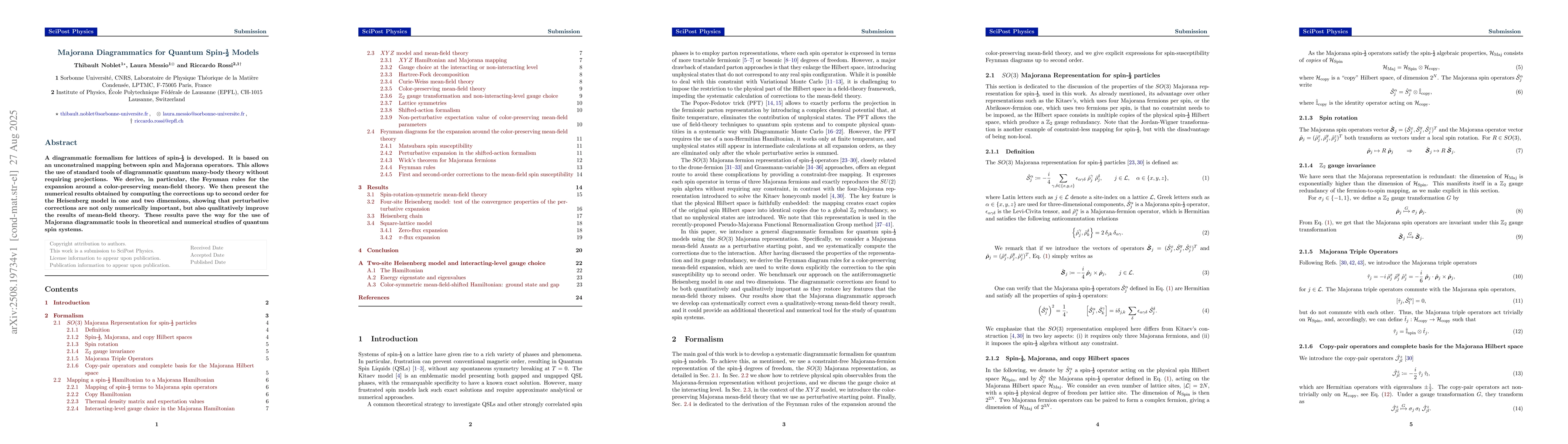 Thumbnail for Majorana Diagrammatics for Quantum Spin-1/2 Models