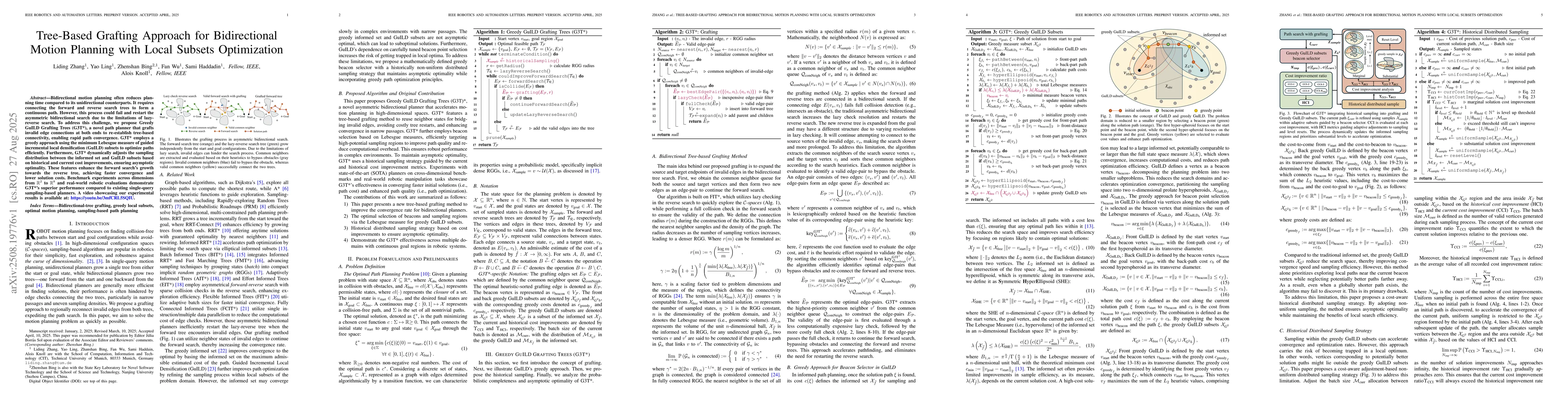 Thumbnail for Tree-Based Grafting Approach for Bidirectional Motion Planning with
  Local Subsets Optimization