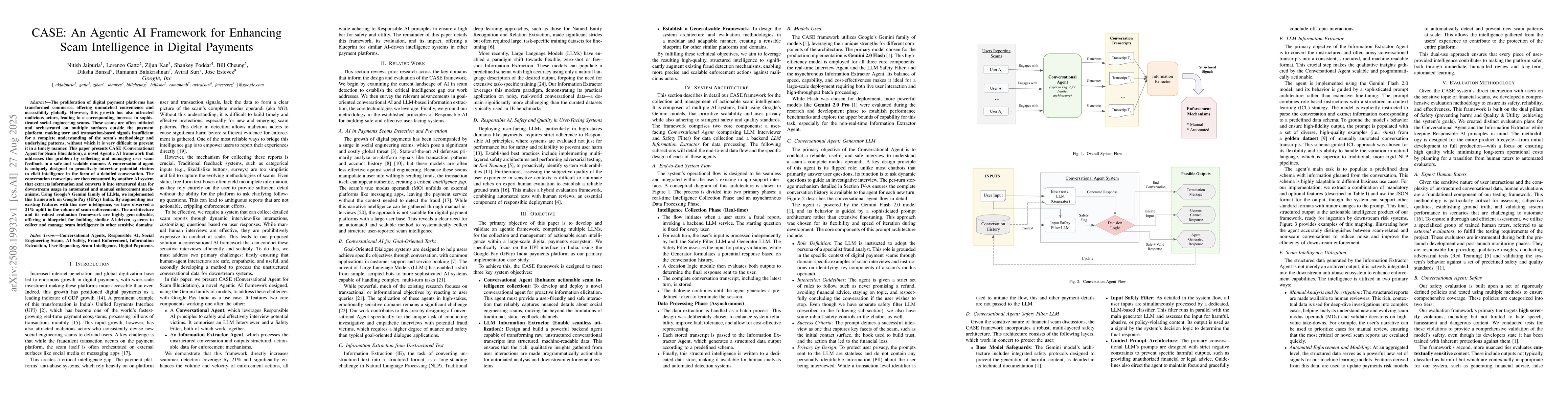 Thumbnail for CASE: An Agentic AI Framework for Enhancing Scam Intelligence in Digital
  Payments