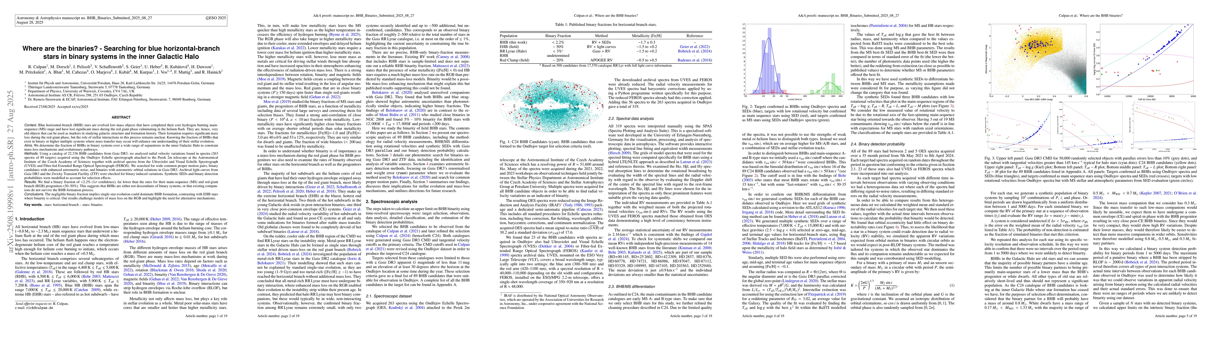 Thumbnail for Where are the binaries? -- Searching for blue horizontal-branch stars in
  binary systems in the inner Galactic Halo