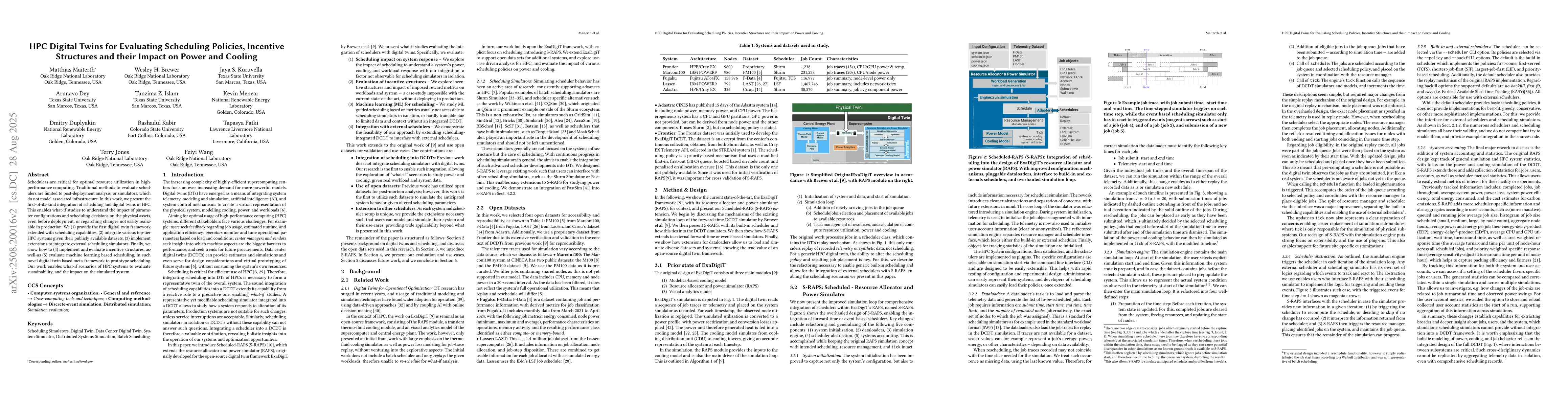 Thumbnail for HPC Digital Twins for Evaluating Scheduling Policies, Incentive
  Structures and their Impact on Power and Cooling