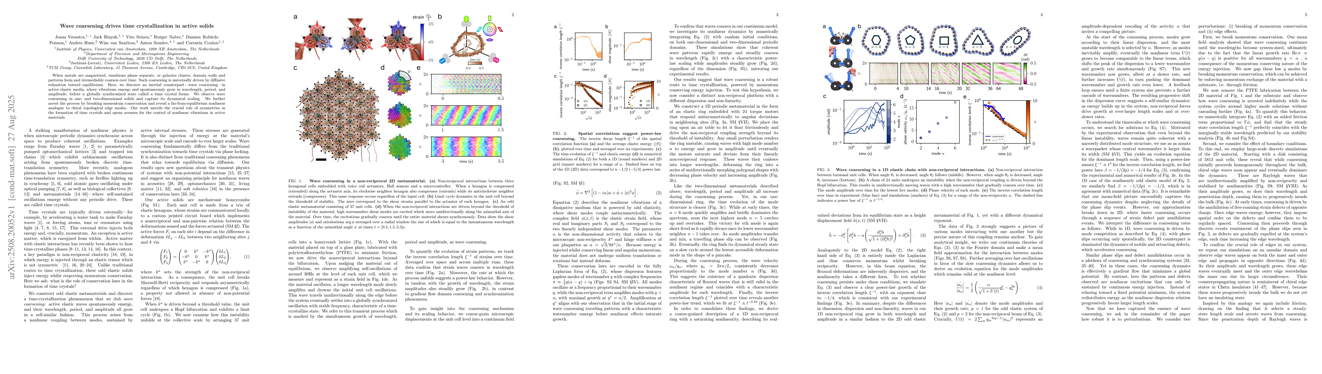 Thumbnail for Wave coarsening drives time crystallization in active solids