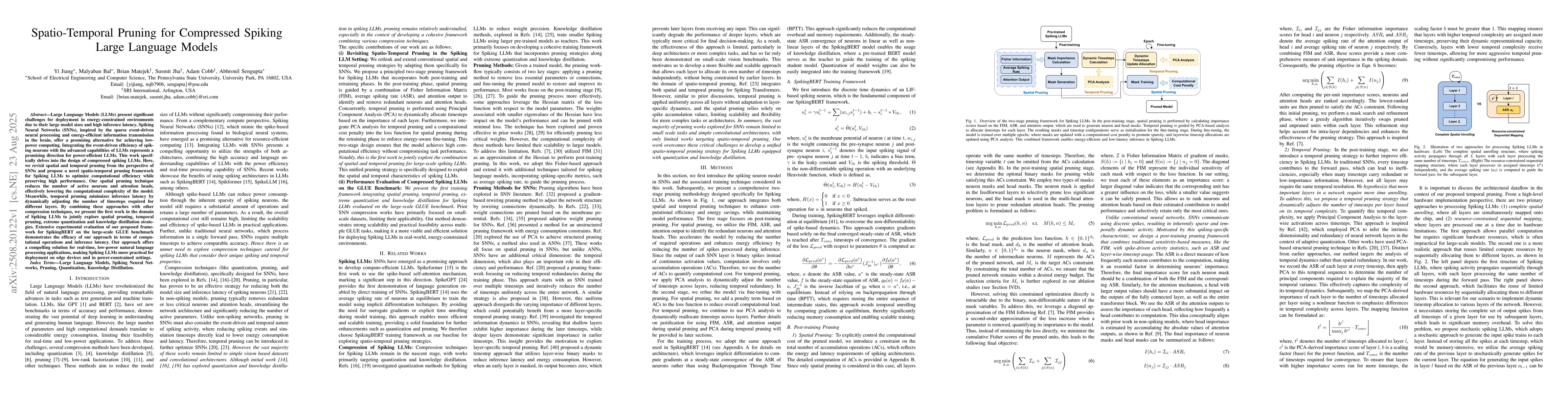 Thumbnail for Spatio-Temporal Pruning for Compressed Spiking Large Language Models