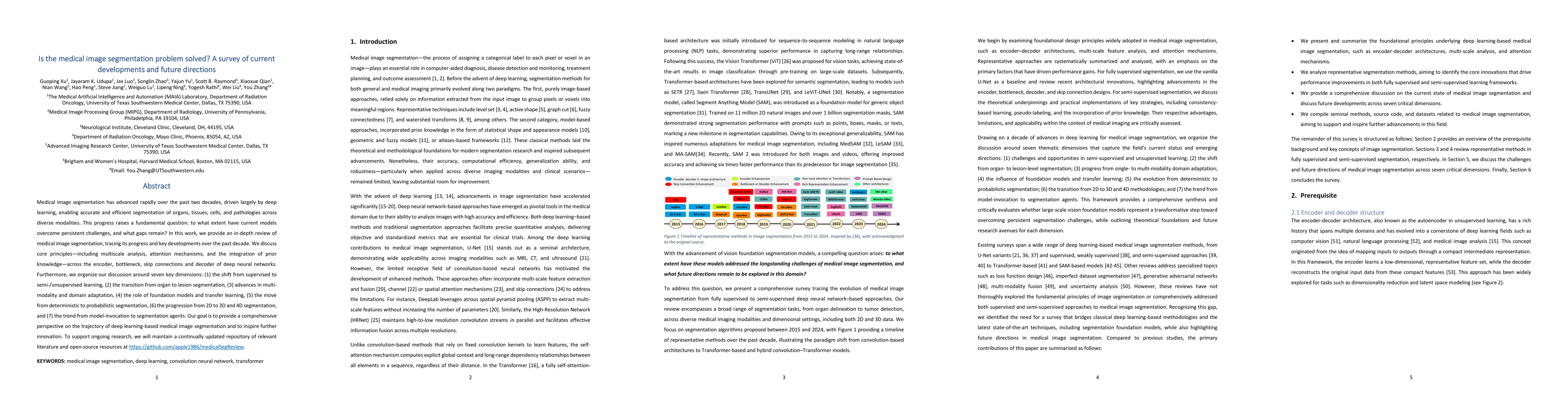 Thumbnail for Is the medical image segmentation problem solved? A survey of current
  developments and future directions