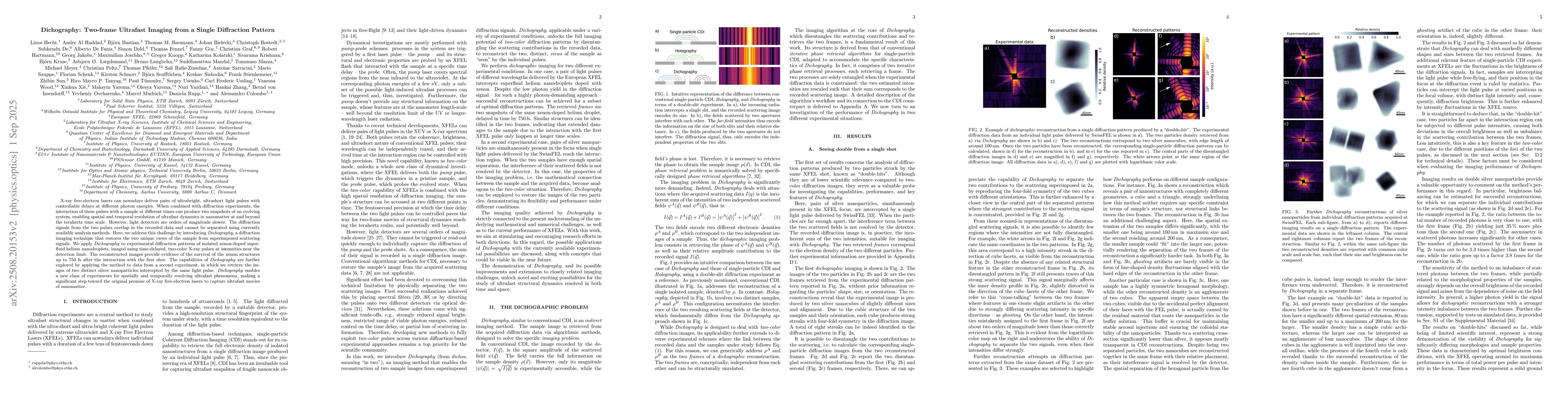 Thumbnail for Dichography: Two-frame Ultrafast Imaging from a Single Diffraction
  Pattern