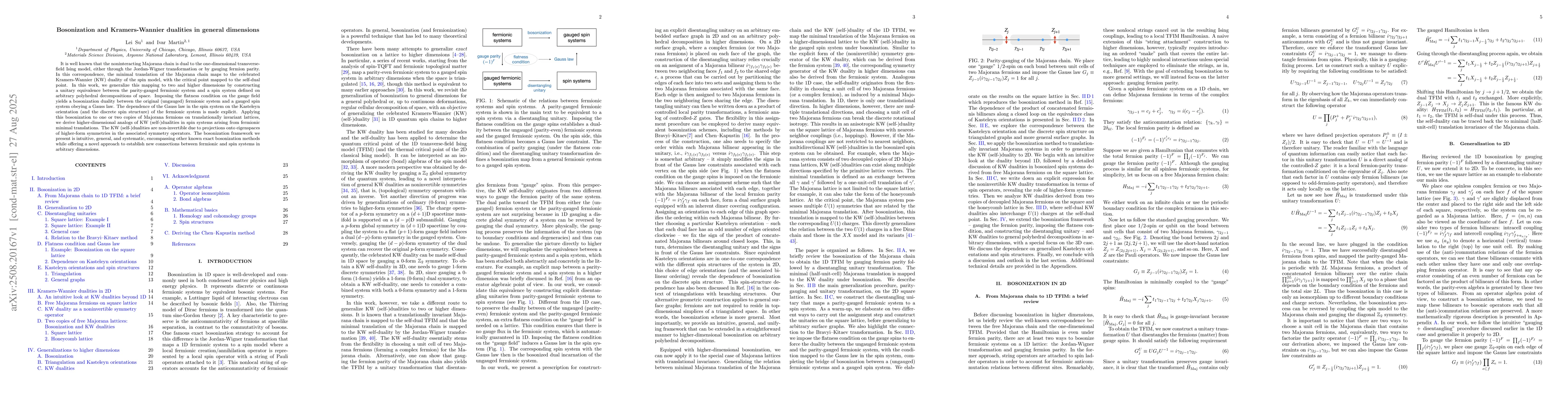 Thumbnail for Bosonization and Kramers-Wannier dualities in general dimensions