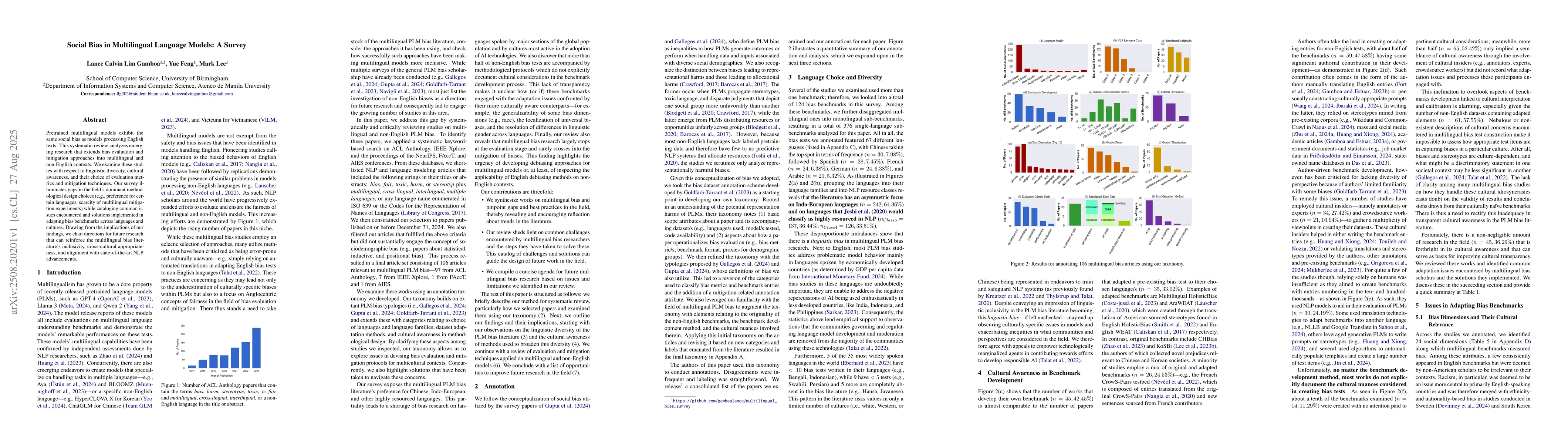 Thumbnail for Social Bias in Multilingual Language Models: A Survey