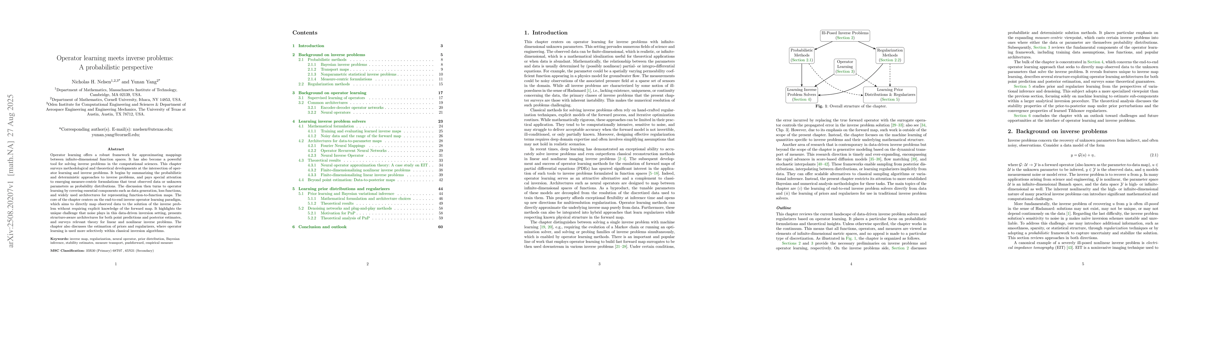 Thumbnail for Operator learning meets inverse problems: A probabilistic perspective