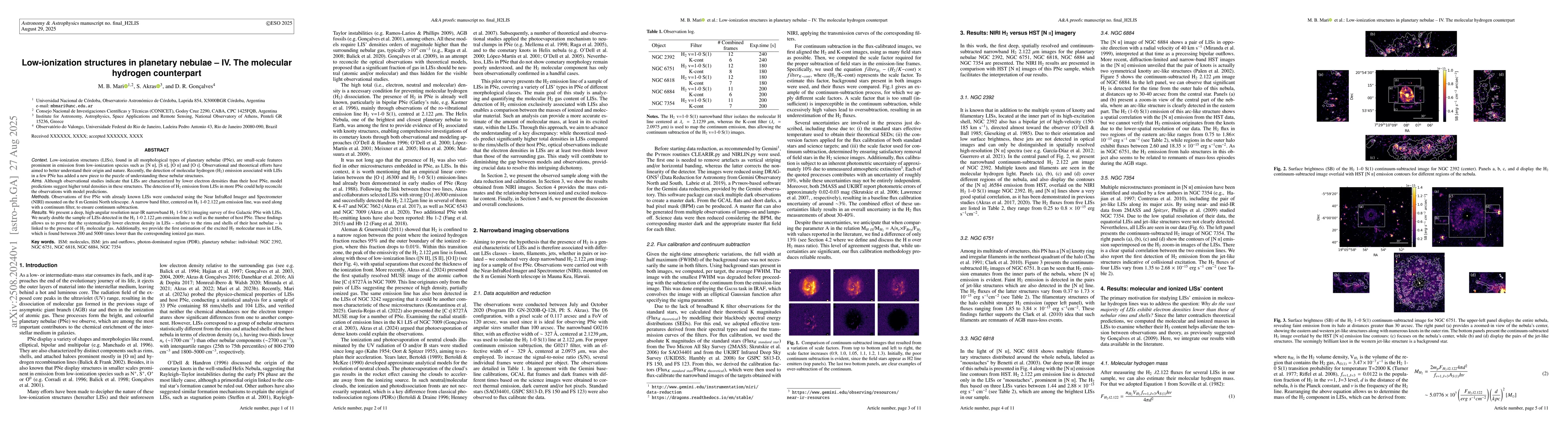 Thumbnail for Low-ionization structures in planetary nebulae -- IV. The molecular
  hydrogen counterpart