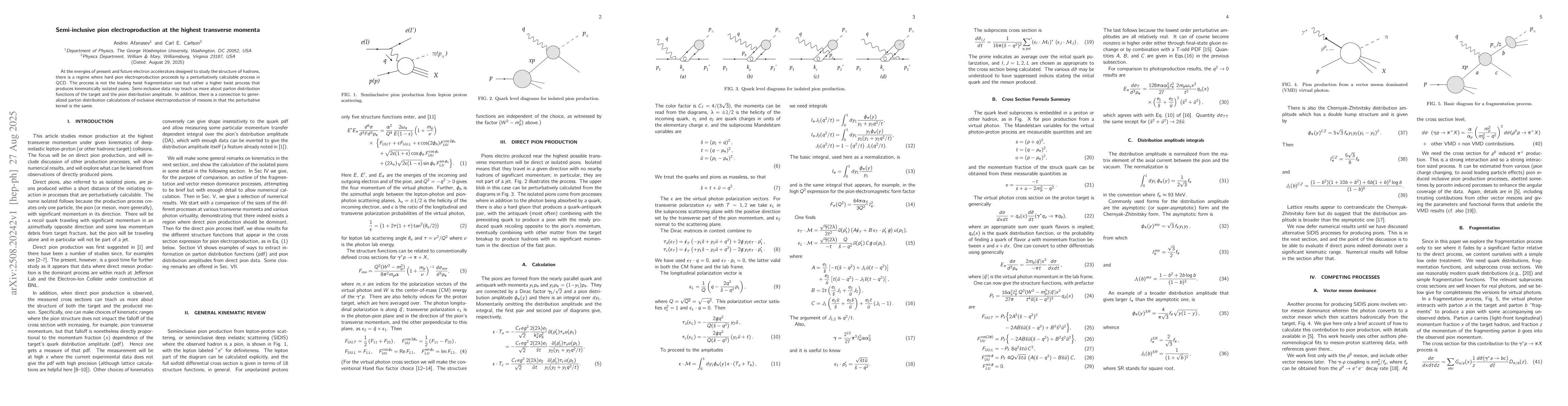 Thumbnail for Semi-inclusive pion electroproduction at the highest transverse momenta