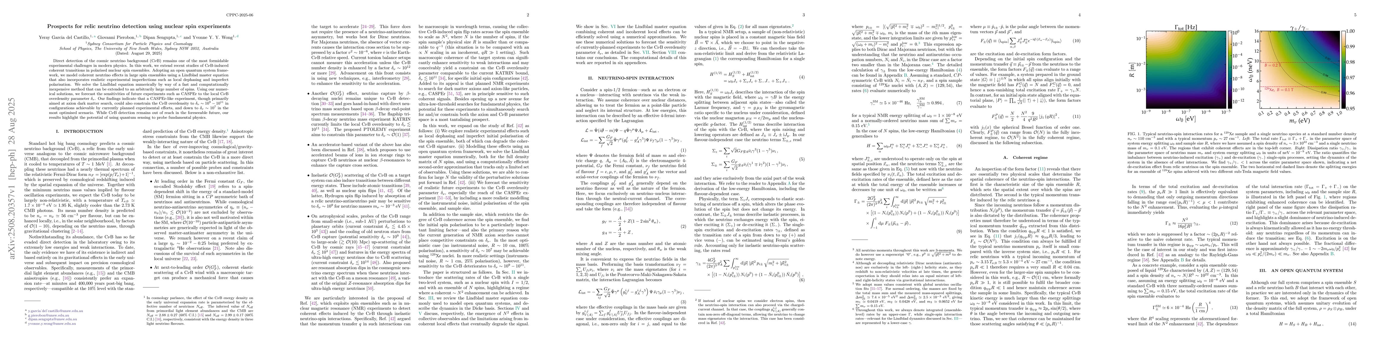Thumbnail for Prospects for relic neutrino detection using nuclear spin experiments