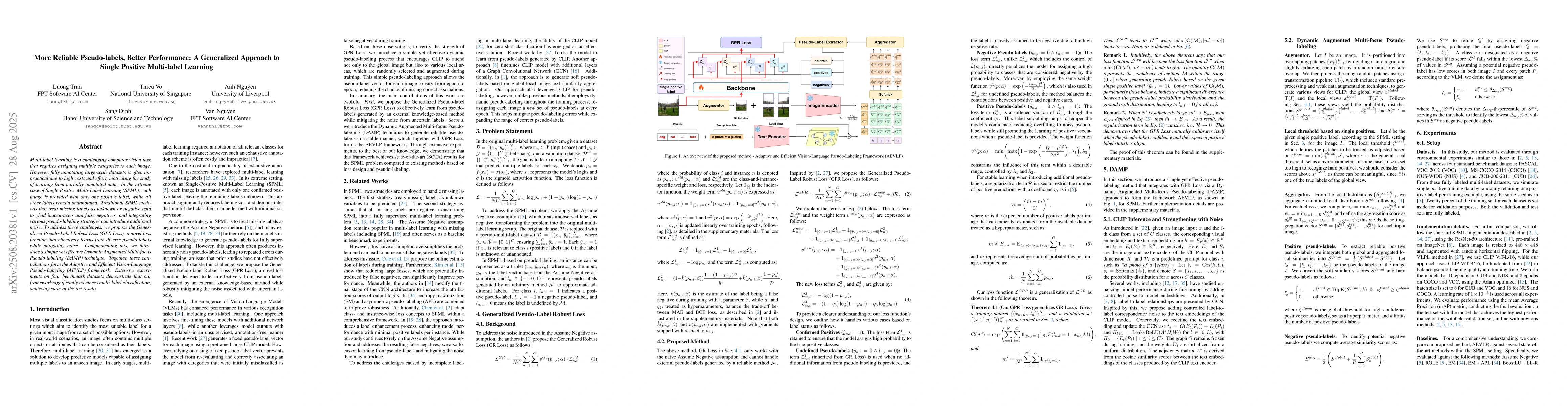 Thumbnail for More Reliable Pseudo-labels, Better Performance: A Generalized Approach
  to Single Positive Multi-label Learning