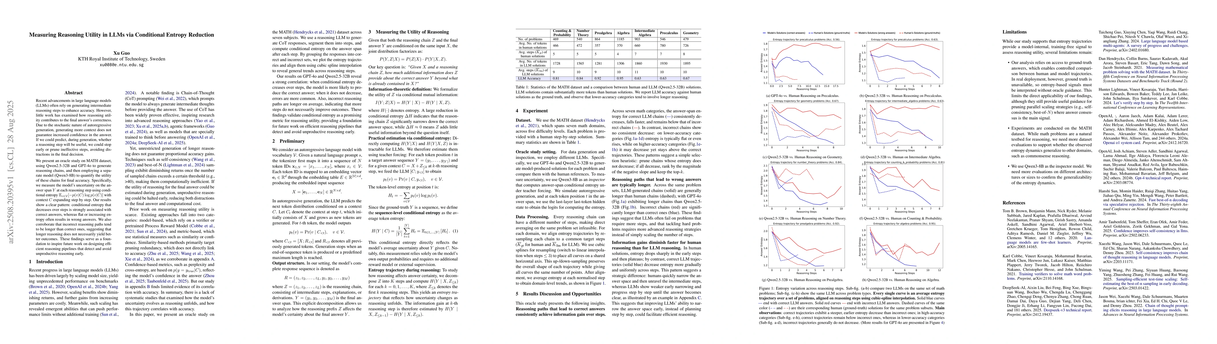 Thumbnail for Measuring Reasoning Utility in LLMs via Conditional Entropy Reduction