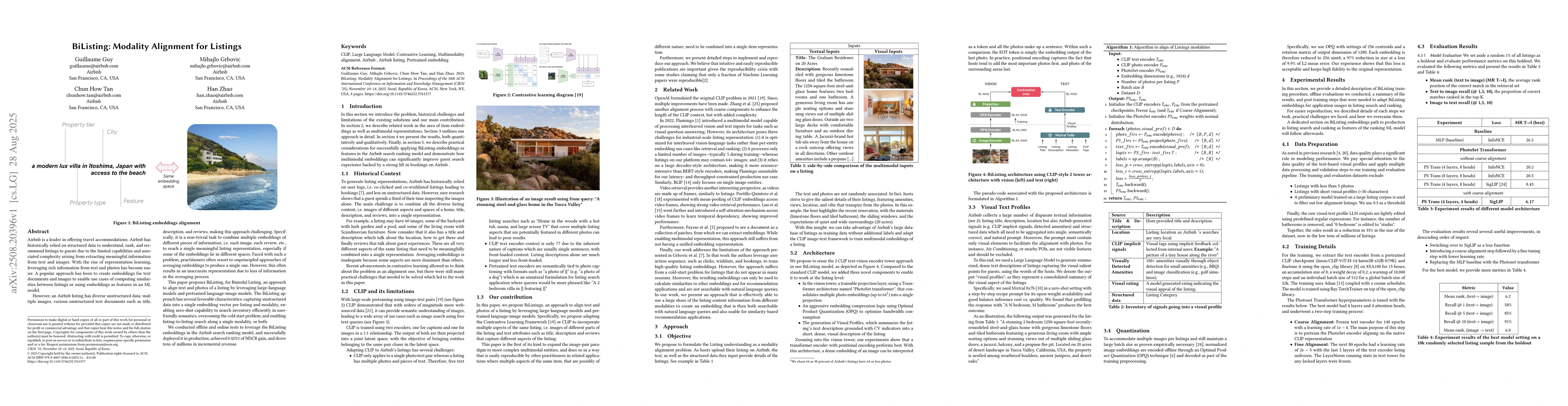 Thumbnail for BiListing: Modality Alignment for Listings